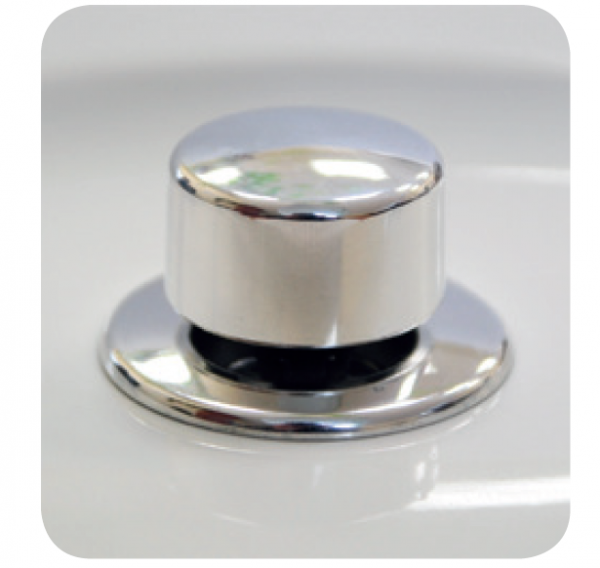 Арматура к унитазу, боковая подводка,  шток, пластик/хром А110.56.14.3