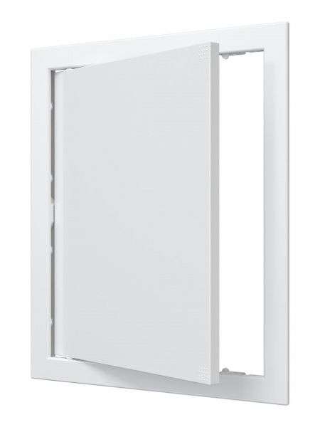 Дверца пластиковая АБС 268х318 (246х296) белая с фланцем