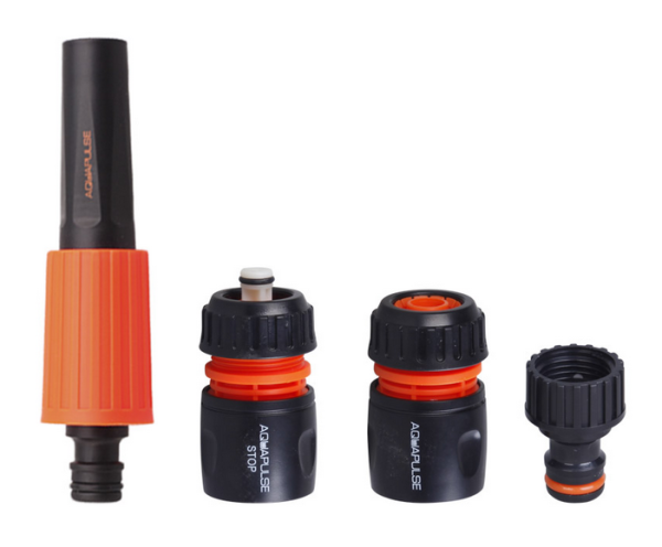 Набор: Распылитель, соединитель 1/2", соединитель 1/2" с аквастопом, адаптер ВР 3/4", AP 1002