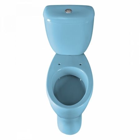 Унитаз "Воротынский" АНТИВСП., голубой, 1 кн.арм., косой выпуск, нижн.подв., сид.полипр.