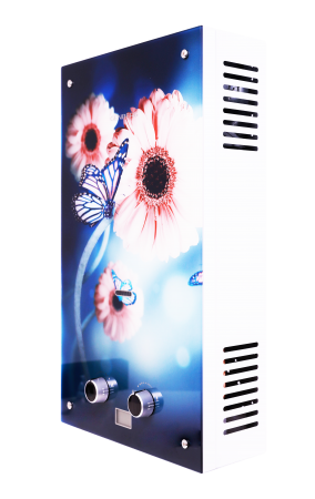 Водонагреватель газовый GENBERG Декор-Eco 210.01 Цветы, 10 л/мин, 20 кВт