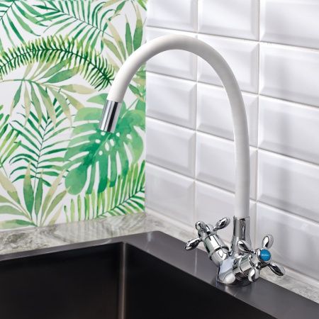 Смеситель BOOU для кух. двур., BA5318-1F-E351A-В702