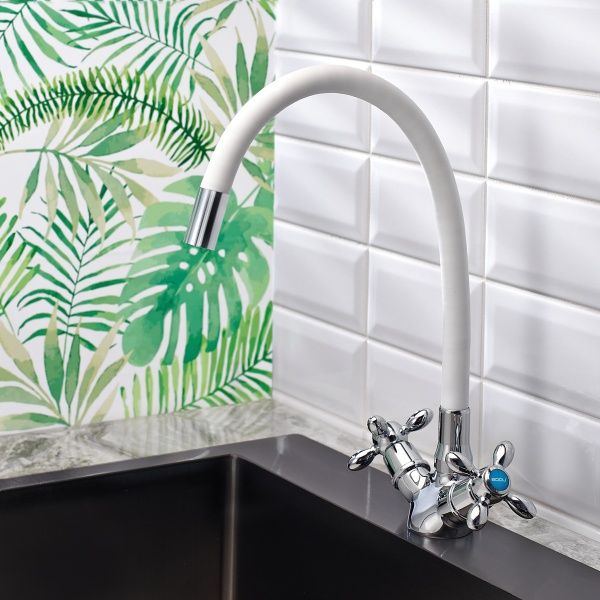 Смеситель BOOU для кух. двур., BA5318-1F-E351A-В702