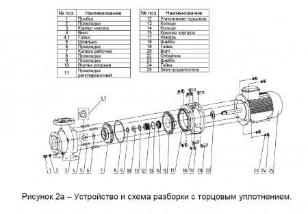 Насос (агрегатированный) КМ 100-65-250-т  (45х3000), торцевое уплотнение