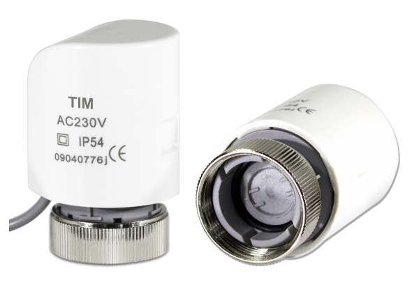 Сервопривод термостатический, НО - нормально открытый, 230V, присоединение M30x1.5,   TIM