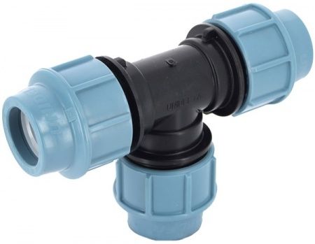 Тройник редукционный соединительный разъемный 32х20х32, Р-16 (ПНД, Компрессия)