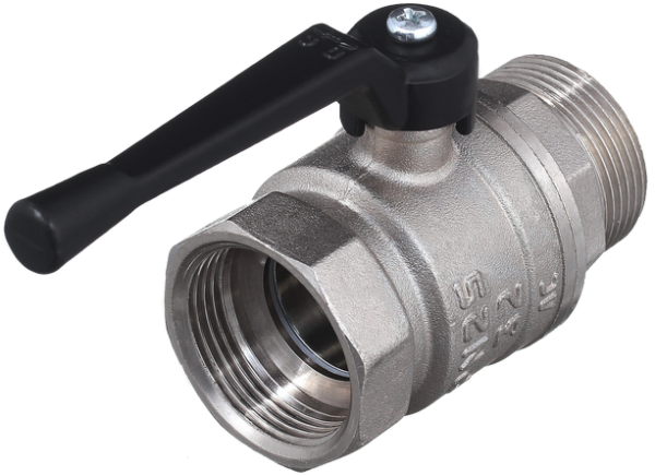 Кран никелированный 11б27п1 Ду 32 муфта/резьба "рычаг"   (серия - ГОСТ)