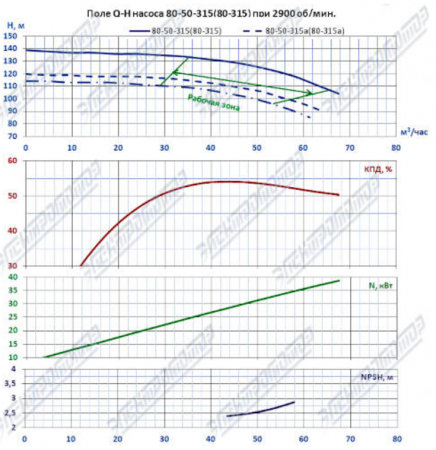 Насос (агрегатированный) К 80-50-315в-с  (30х3000)