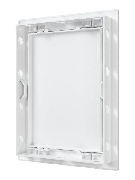 Дверца пластиковая АБС 168х218 (146х196) белая с фланцем