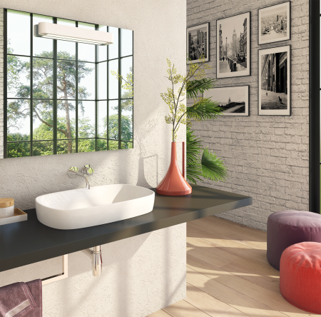 Умывальник мебельный "Купер-560" без перелива, без комплекта, без отверстия, белый