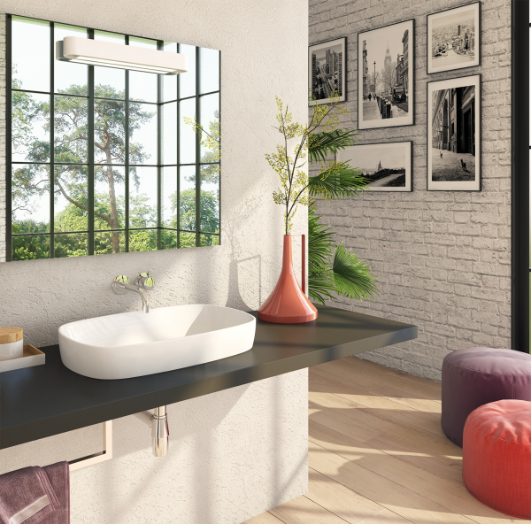 Умывальник мебельный "Купер-560" без перелива, без комплекта, без отверстия, белый