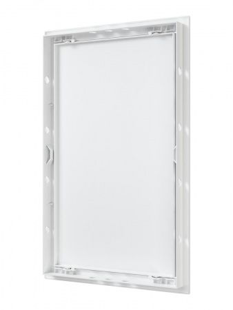 Дверца пластиковая АБС 318х518 (296х496) белая с фланцем