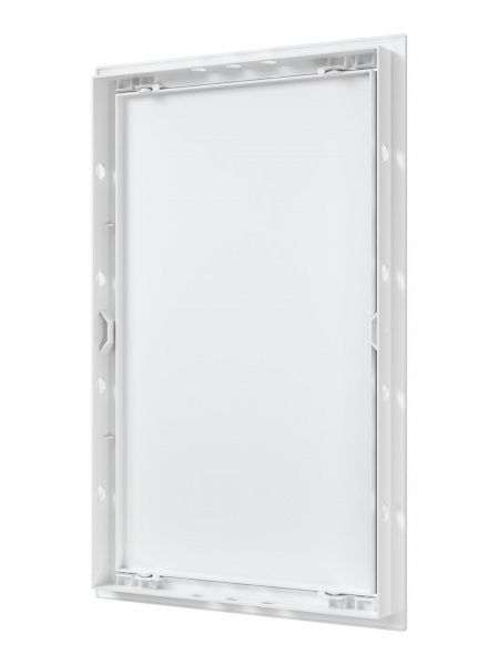 Дверца пластиковая АБС 318х518 (296х496) белая с фланцем