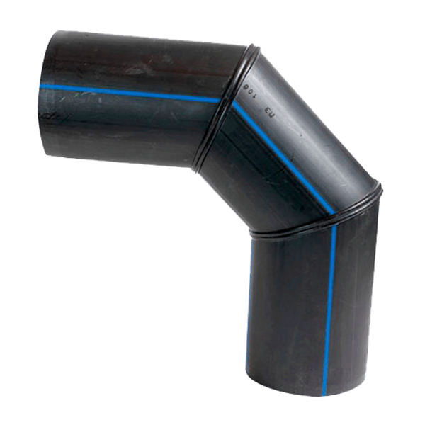 Отвод 90* удлиненный 500мм, SDR17 (ПЭ спигот, сегментный) Вода