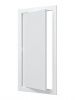Дверца пластиковая АБС 218х418 (196х396) белая с фланцем