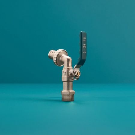 Кран шаровый водоразборный РМС Ду 20 (хром.) "рычаг" (серия - Люкс)