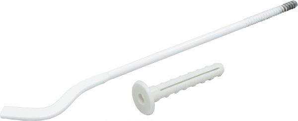 Кронштейн анкерный белый (с крепежом) 7х300 мм (1 шт)