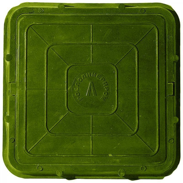 Люк полимерный квадратный 15кН (1,5тн) 700х700 Зеленый