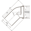 Патрубок приборный поворотный РР 110 (45 градусов)