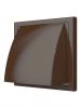 Выход стенной пластиковый D-100, 150х150мм, с клапанном (коричневый)