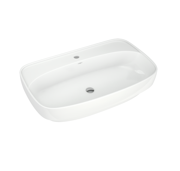 Умывальник мебельный "Купер-650, приставной"  без перелива, без комплекта, 1 отверстие, белый