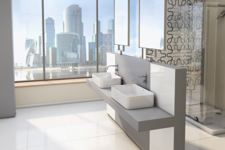 Умывальник мебельный "Олимпия-560" без перелива, без комплекта, без отверстия, белый