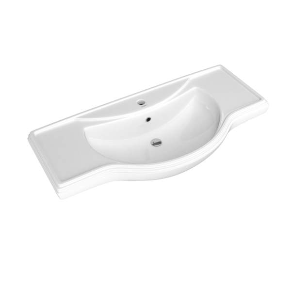 Умывальник мебельный "Классик-1050" с переливом, без комплекта, 1 отверстие, белый