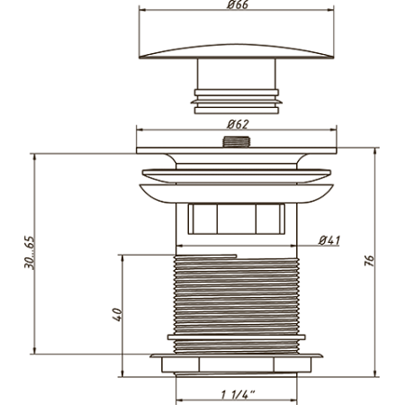 Выпуск для умывальника Click/clack 1 1/4"