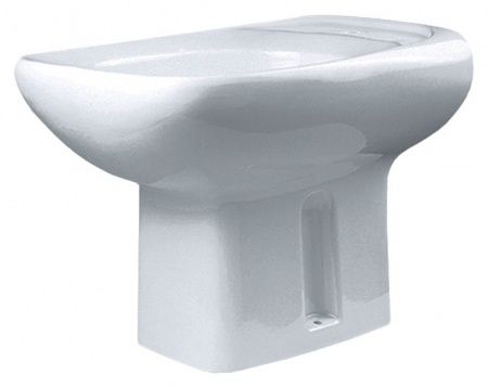 Биде "Альфана" белое, перелив, 1 отверстие под смеситель, без обвязки