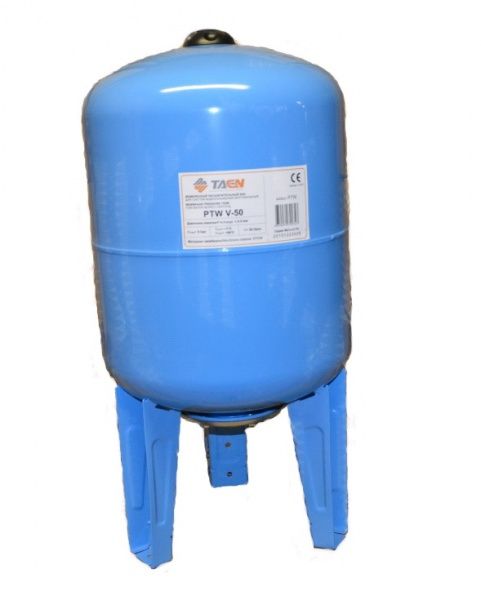 Бак для водоснабжения  PTW 050  50 л. (вертикальный), мембранный расширительный, с ножками TAEN