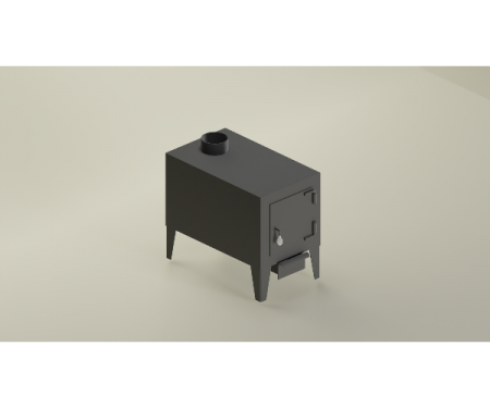 Печь буржуйка бытовая "БУРАН", 3 кВт, до 50 куб.м.