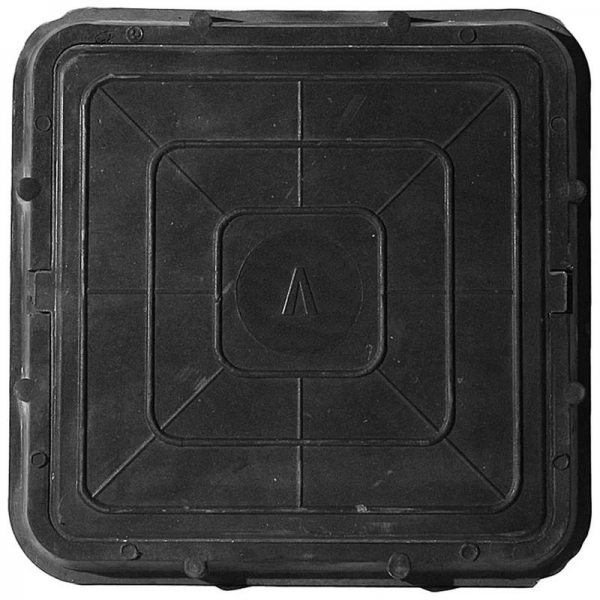 Люк полимерный квадратный 30кН (3 тн) 660х660 Черный