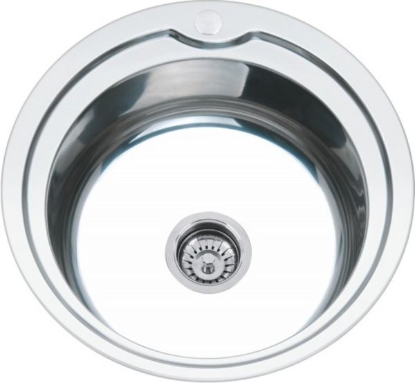 Мойка нерж.врезная курглая РМС, MD8-51(0,8), МАТОВАЯ, D510х170мм
