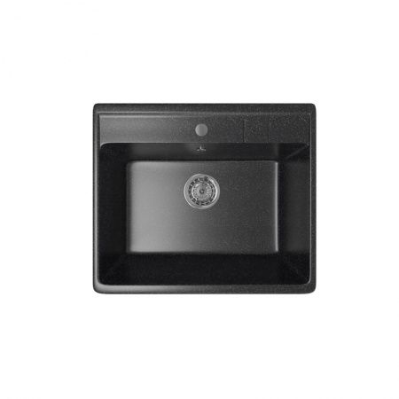 Мойка ML-GM15 черная, иск. мрамор 550х490х200мм (308)