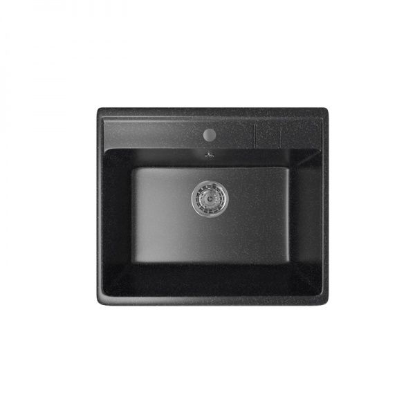 Мойка ML-GM15 черная, иск. мрамор 550х490х200мм (308)