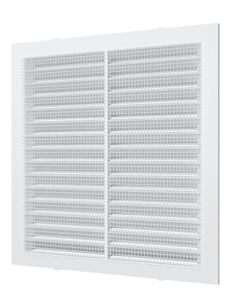 Решетка пластиковая 138х138, белая, сетка