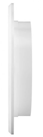 Решетка пластиковая D-100/136 круглая,  белая с фланцем