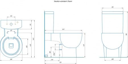 Унитаз "Олимп"АНТИФВП.,белый, 2кноп.,прям.вып.,нижн.подв.,сид.дюропласт, микролифт