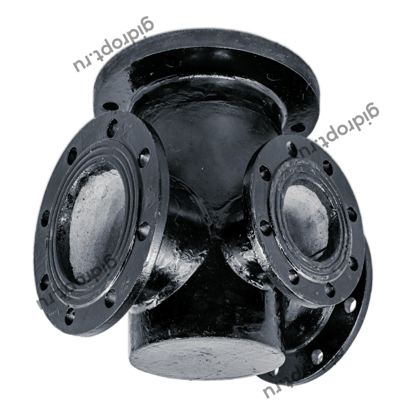 Тройник фланцевый с пожарной подставкой ППТФ150х100   (чугун)   Ру10/16