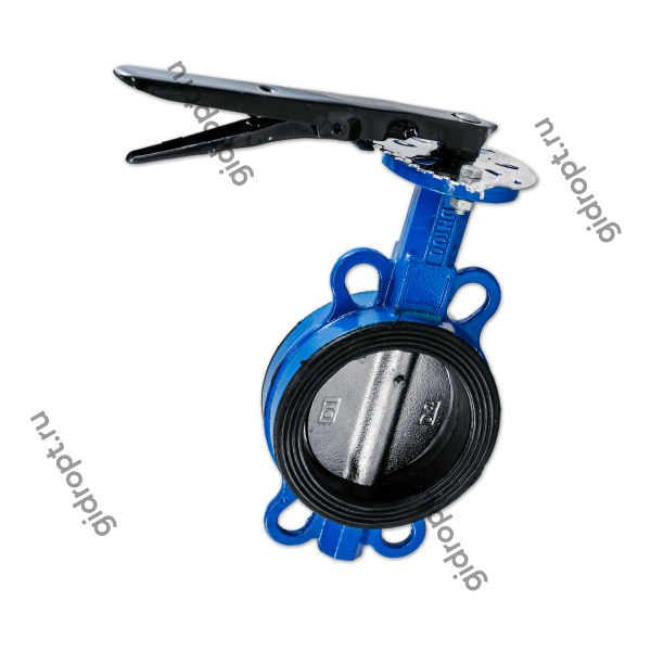 Затвор дисковый поворотный Ду125,  Ру 10/16   (чугунный с вулканизированным затвором EPDM)