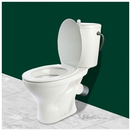 Унитаз "Комфорт Эконом" ЦОП, с бачком, белый, шток, косой выпуск, бок.подв., сиденье полипропилен