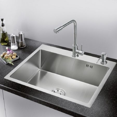 Набор 3 в 1 (Мойка врезная+корзина+дозатор), РМС, MR-6050,600х500х200 мм