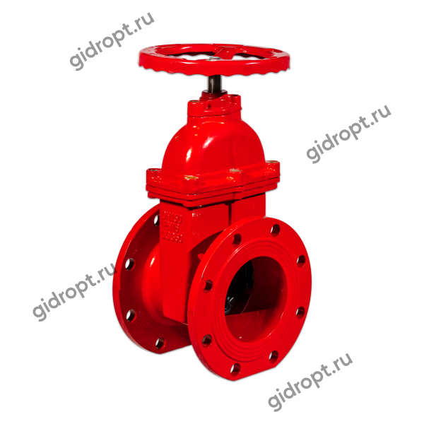Задвижка 30ч39р Ду 150 Ру10/16   Tmax-120 оС  (ТЯЖЕЛАЯ, ЛАТУННАЯ гайка на клине) КРАСНАЯ