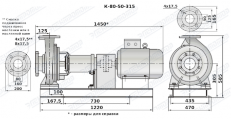 Насос (агрегатированный) К 80-50-315в-с  (30х3000)