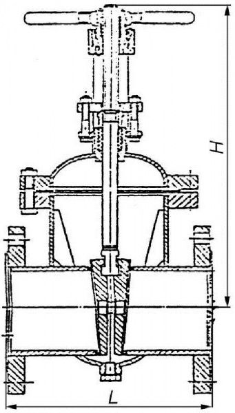 Задвижка 30с65нж Ду 50,   Ру25,    фланцевая, сварная