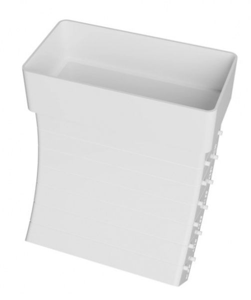 Соединительное УНИВЕРСАЛЬНОЕ колено прямоугольное вертикальное 60*120 мм. пластиковое, белое