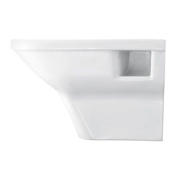 Унитаз подвесной "Лайн" белый, сиденье дюропласт, микролифт, Rimless