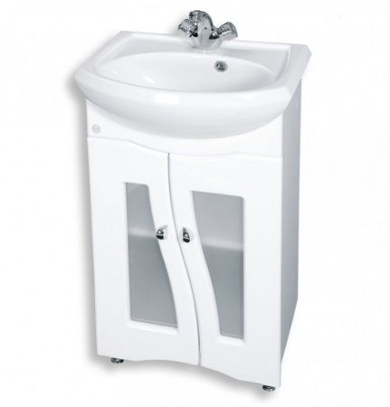 Умывальник мебельный "Уют 450" с переливом, без комплекта, 1 отверстие, белый