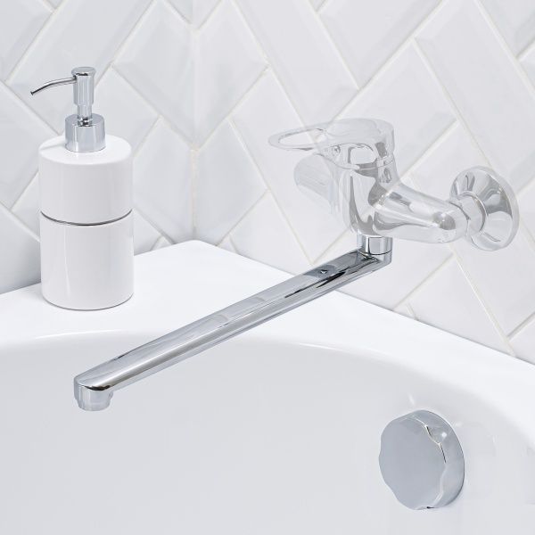 Излив плоский смесителя ванна/душ плоский 30см, с аэратором, РМС