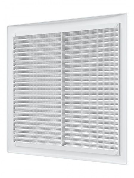 Решетка пластиковая 250х250, белая, сетка